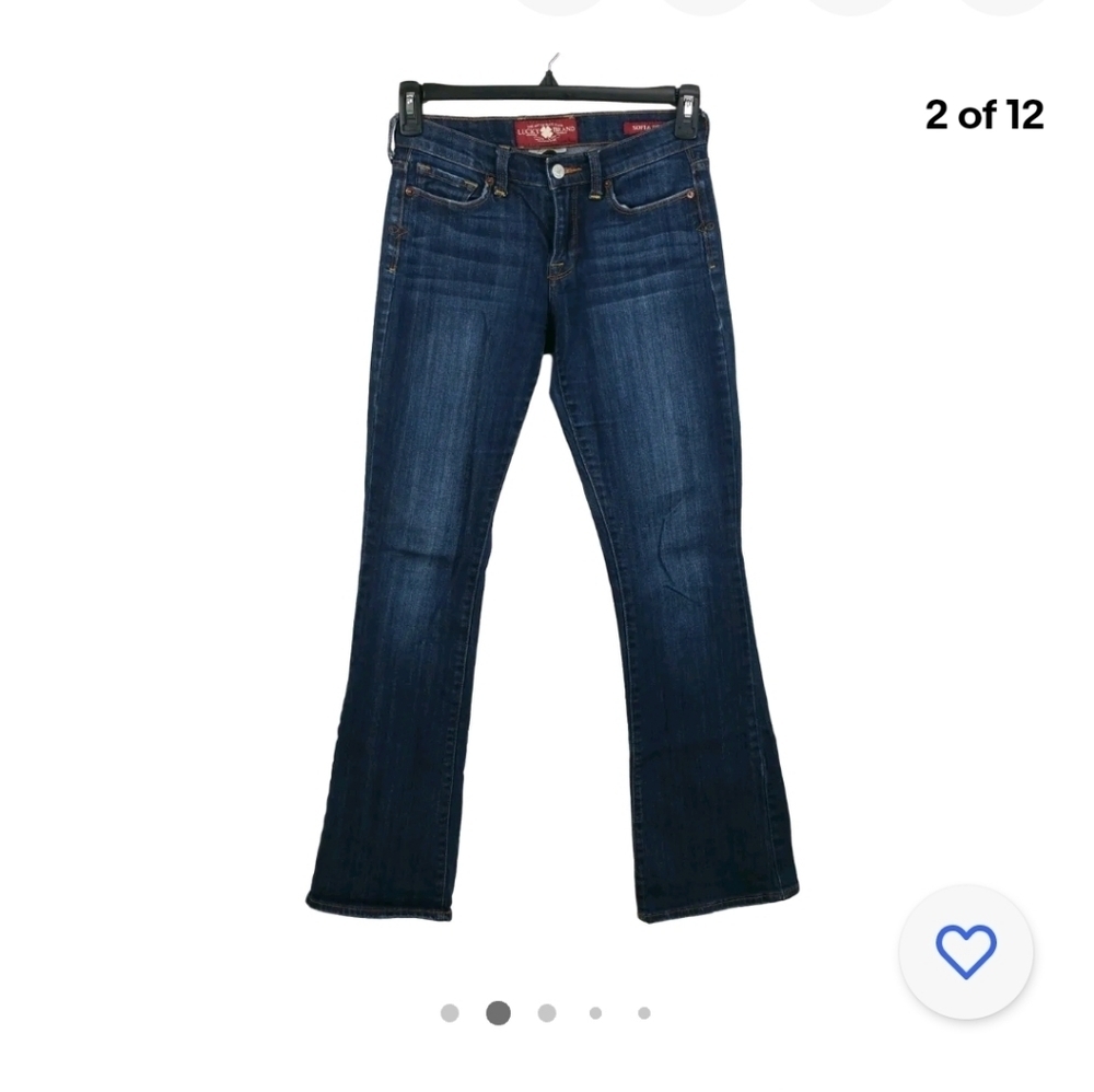 New Lucky brand Sophia boot cut jeans dark rinse sz 2 long